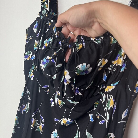 Nicholas NWOT Nina Dress Danbury Floral Maxi Black Blue Women’s 14 - Picture 5 of 16